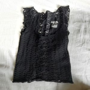 free people lace black tank top 🖤